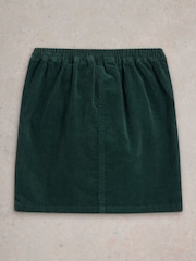 White Stuff Green 100% Organic Cotton Cord Skirt - Image 2 of 3