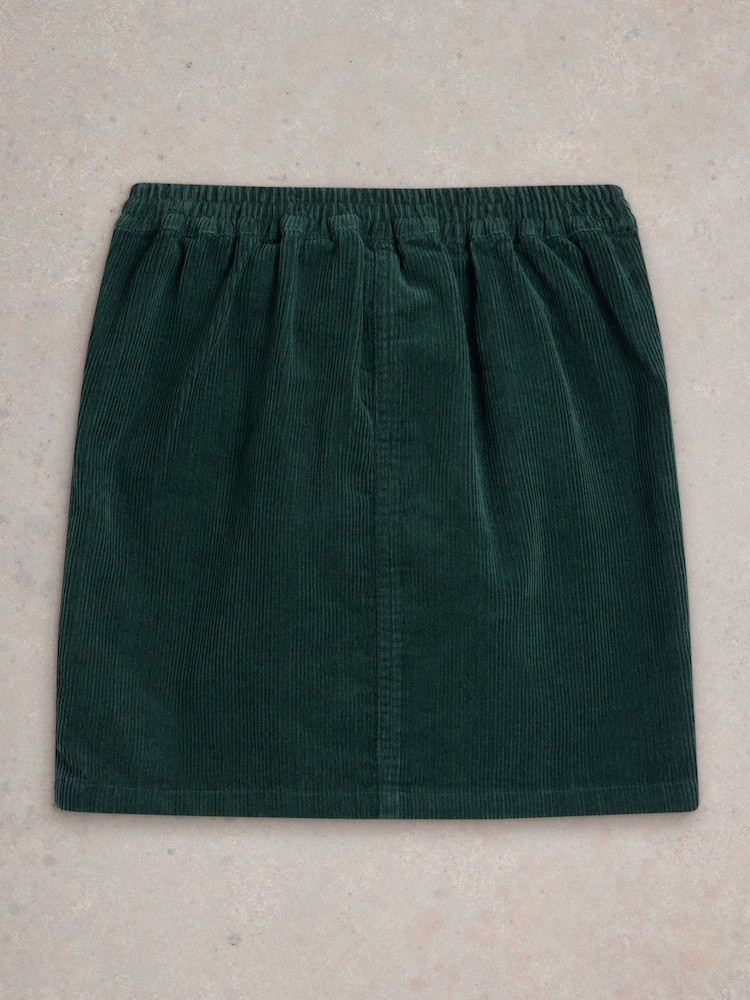 White Stuff Green 100% Organic Cotton Cord Skirt - Image 2 of 3 White Stuff Green 100% Organic Cotton Cord Skirt - Image 2 of 3