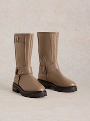 White Stuff Natural Bobbie Biker Boots - Image 2 of 4