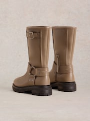 White Stuff Natural Bobbie Biker Boots - Image 3 of 4