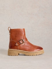 White Stuff Red Birdy Crop Biker Boots - Image 1 of 4
