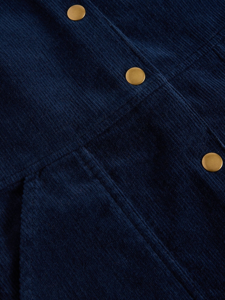 White Stuff Blue 100% Organic Cotton Cord Pinafore - Image 3 of 3