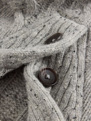 White Stuff Grey Berkley Shawl Neck Jumper - Image 6 of 6