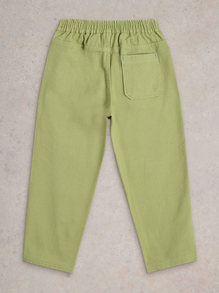 White Stuff Green 100% Cotton Rory Twill Trousers - Image 2 of 3