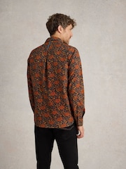 White Stuff Brown Block Floral Printed 100% Cotton Shirt - Image 2 of 6