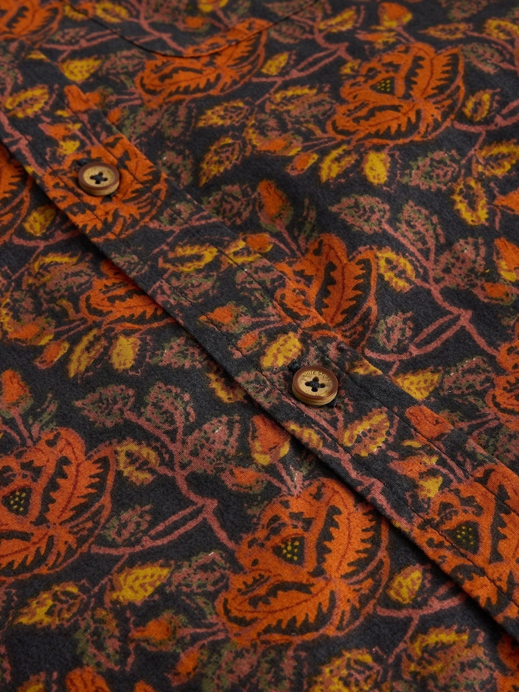 White Stuff Brown Block Floral Printed 100% Cotton Shirt - Image 6 of 6 White Stuff Brown Block Floral Printed 100% Cotton Shirt - Image 6 of 6
