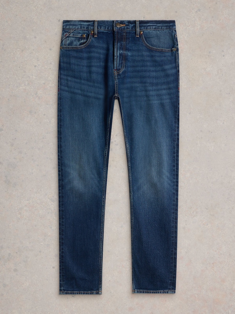 White Stuff Blue Slim Bronson Jeans - Image 5 of 6