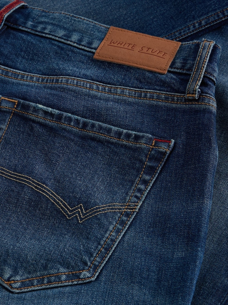 White Stuff Blue Slim Bronson Jeans - Image 6 of 6