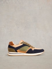 White Stuff Green Retro Runner Trainers - Image 1 of 5