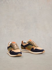 White Stuff Green Retro Runner Trainers - Image 2 of 5