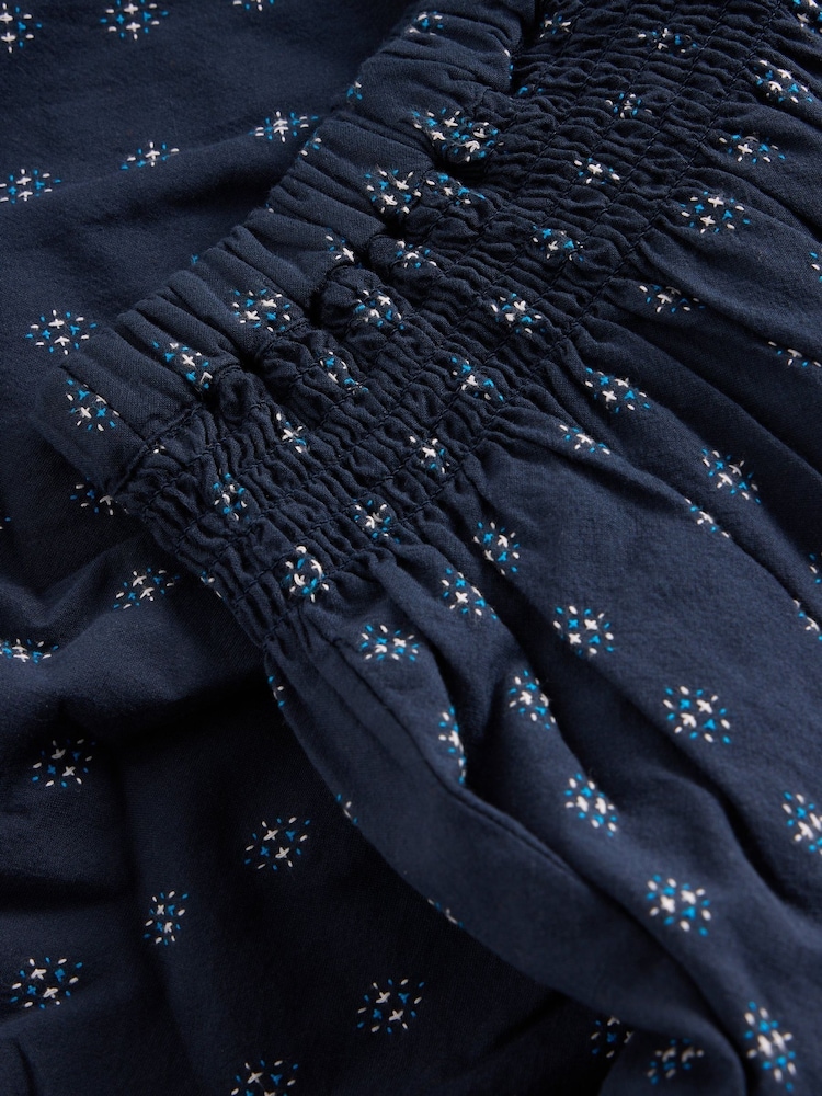 White Stuff Blue 100% Cotton Celeste Dobby Skirt - Image 3 of 3