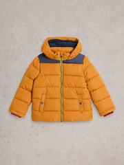 White Stuff Yellow Short Puffer Coat - Image 1 of 3
