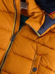 White Stuff Yellow Short Puffer Coat - Image 3 of 3
