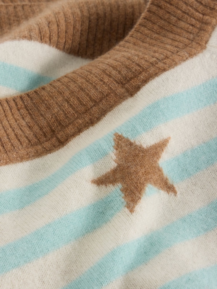 White Stuff Natural V-Neck Cashmere Stripe Cardigan - Image 6 of 6 White Stuff Natural V-Neck Cashmere Stripe Cardigan - Image 6 of 6