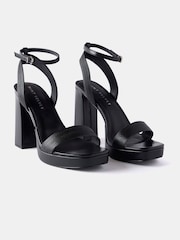 Mint Velvet Black Platform Heeled Sandals - Image 2 of 2