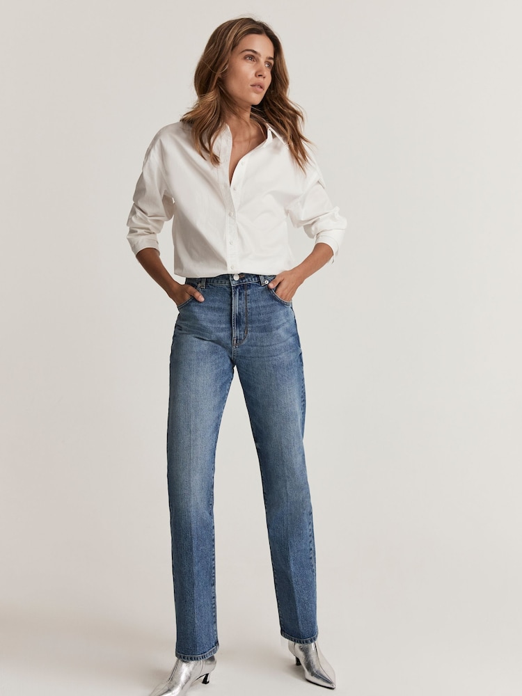 Mint Velvet Blue Straight Jeans - Image 1 of 4