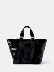 Mint Velvet Black Faux Leather Tote Bag - Image 1 of 2