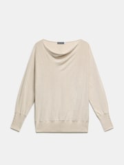 Mint Velvet Cream Cotton Blend Cowl Neck Jumper - Image 2 of 3