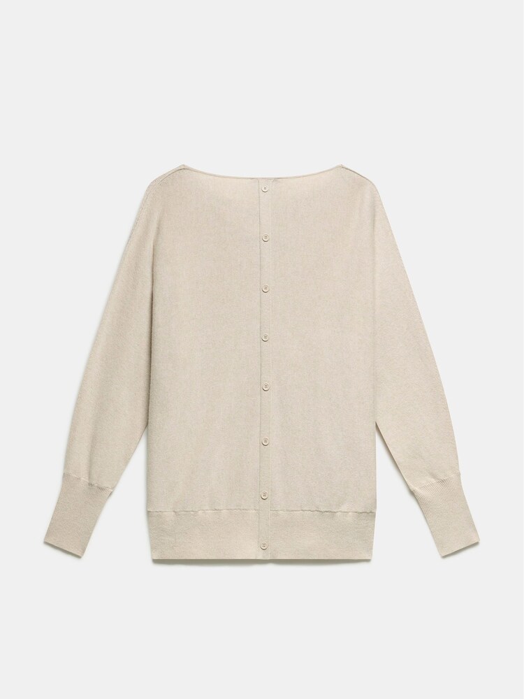 Mint Velvet Cream Cotton Blend Cowl Neck Jumper - Image 3 of 3