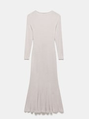Mint Velvet Cream Cosy Ribbed Jersey Midi Dress - Image 4 of 4