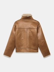 Mint Velvet Воротник-воронка искусственный мех куртка - Изображение 4 из 4