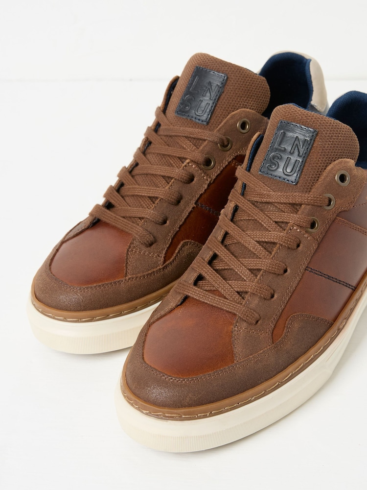Tan Brown Men's Skater Trainers - Image 3 of 3