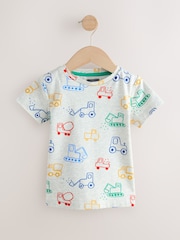 Grey All Over Print Marl Digger T-Shirt - Image 1 of 1