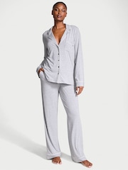 Medium gemêleerd grijs - Victoria's Secret lange modal pyjamaset - Image 1 of 3