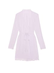 Victoria's Secret Delicate Violet Purple Modal Lace Trim Robe - Image 3 of 3