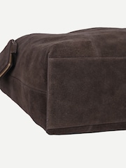 Off The Hook Brown Lauryn Shopper Suede Tote Bag - Image 6 of 6