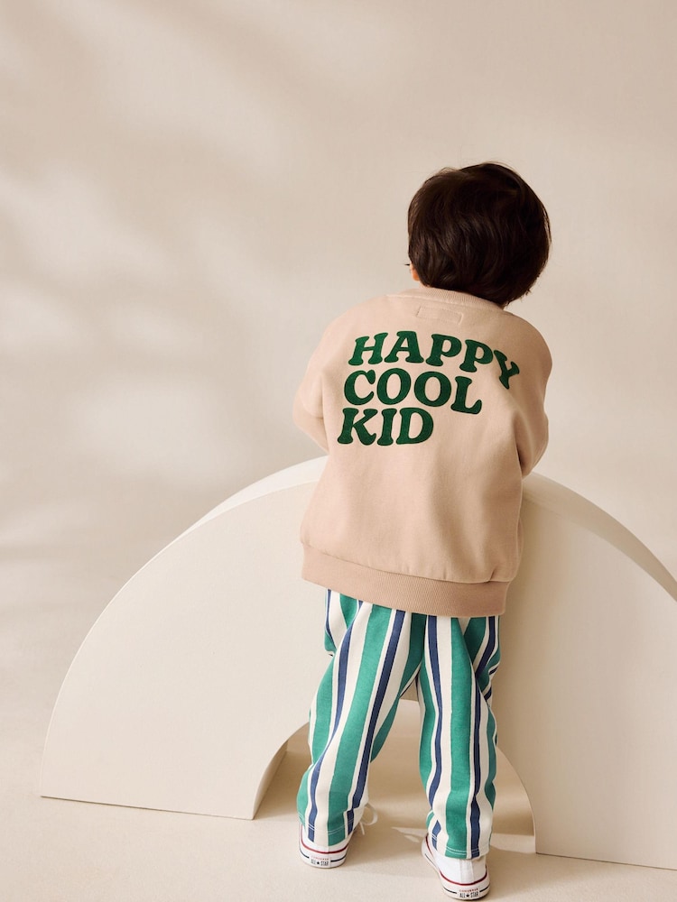 Hellbraun/Braun - Sweatshirt und gestreifter Jogginghose im Set (3Monate–7Jahre) - Bild 1 von 7 Hellbraun/Braun - Sweatshirt und gestreifter Jogginghose im Set (3Monate–7Jahre) - Bild 1 von 7