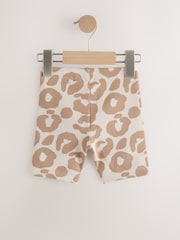 Charcoal Grey/ Tan Brown/ Animal Print Cycling Shorts 3 Pack (3mths-7yrs) - Image 4 of 7
