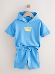 Blue/Yellow Hooded Sweatshirt and Shorts Set (3mths-8yrs) - Image 6 of 9