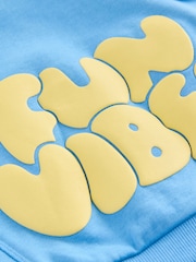 Blue/Yellow Hooded Sweatshirt and Shorts Set (3mths-8yrs) - Image 8 of 9