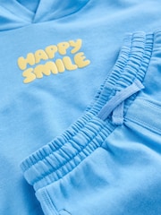 Blue/Yellow Hooded Sweatshirt and Shorts Set (3mths-8yrs) - Image 9 of 9