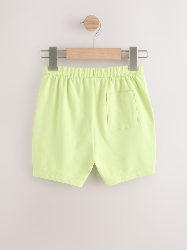 Charcoal Grey/ Lilac/ Lime Green Jersey Shorts 3 Pack (3mths-7yrs) - Image 5 of 7