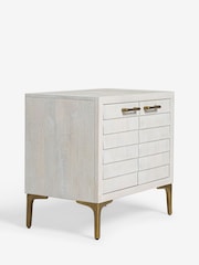 Light Natural Isla Solid Mango Bedside Table - Image 6 of 9