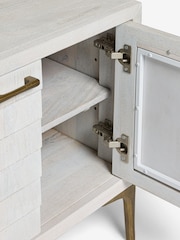Light Natural Isla Solid Mango Bedside Table - Image 8 of 9