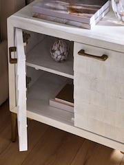 Light Natural Isla Solid Mango Bedside Table - Image 9 of 9