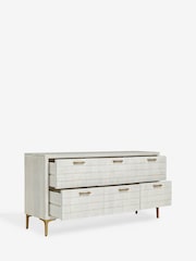 Light Natural Isla solid mango 6 Drawer Chest of Drawers - Image 4 of 8