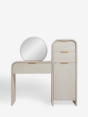 Light Natural Mia Oak Effect 6 Drawer Console Dressing Table - Image 3 of 8