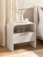 Light Natural Mia Oak Effect 1 Drawer Bedside Table - Image 1 of 5