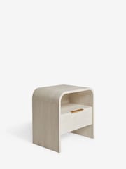 Light Natural Mia Oak Effect 1 Drawer Bedside Table - Image 4 of 5