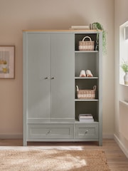 Dove Grey Malvern Paint Effect Double, 3 drawers Wardrobe - Image 1 of 9