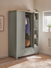 Dove Grey Malvern Paint Effect Double, 3 drawers Wardrobe - Image 3 of 9