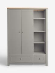 Dove Grey Malvern Paint Effect Double, 3 drawers Wardrobe - Image 5 of 9