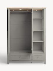 Dove Grey Malvern Paint Effect Double, 3 drawers Wardrobe - Image 6 of 9