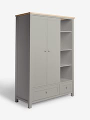 Dove Grey Malvern Paint Effect Double, 3 drawers Wardrobe - Image 7 of 9