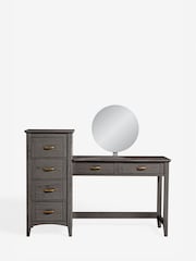 Dark Brown Oakham Oak Effect 6 Drawer Wide Console Dressing Table - Image 1 of 1