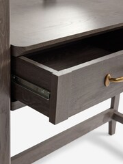 Dark Brown Oakham Oak Effect 6 Drawer Wide Console Dressing Table - Image 12 of 12